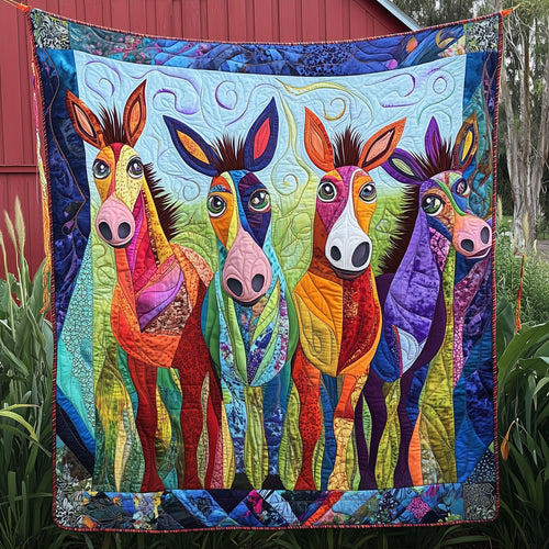 Donkey In The Farm Quilted Blanket GFTONL3879