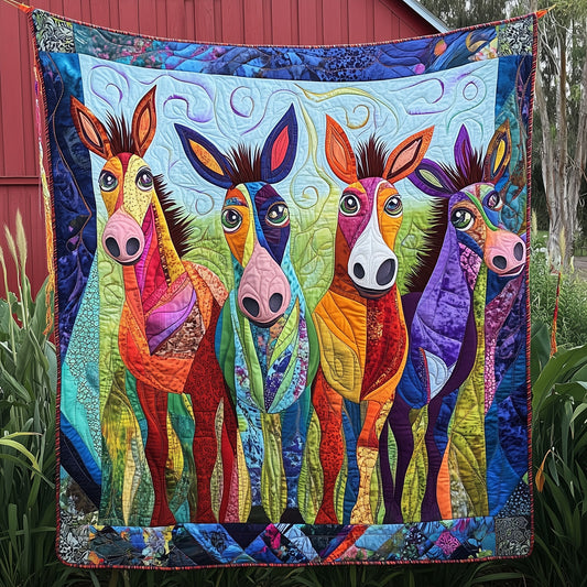Donkey In The Farm Quilted Blanket GFTONL3879