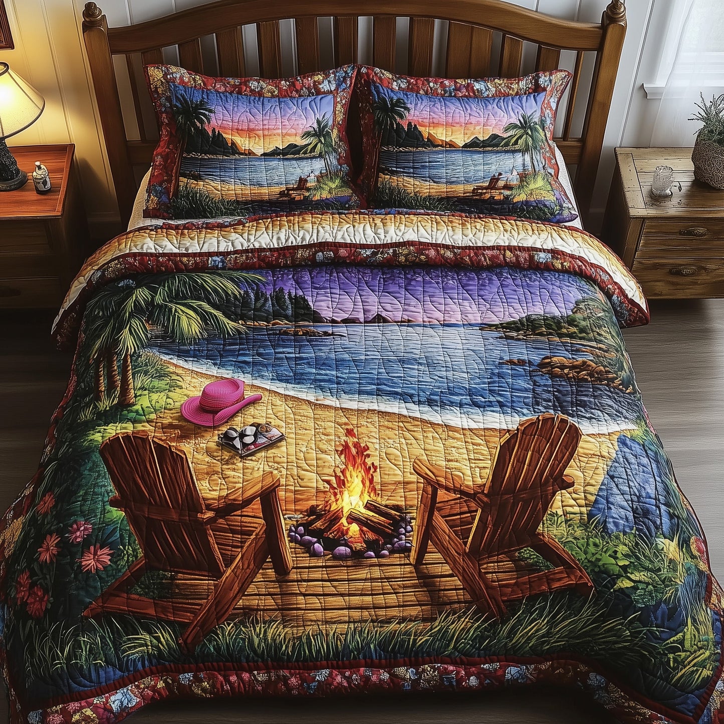 Harmony Beach Vibe 3-Piece Quilted Bedding Set GFTONL3883