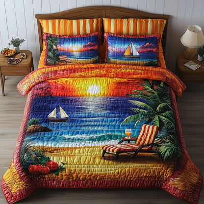 Harmony Beach Vibe 3-Piece Quilted Bedding Set GFTONL3886