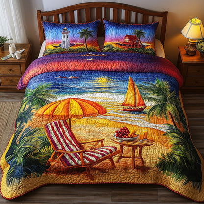 Harmony Beach Vibe 3-Piece Quilted Bedding Set GFTONL3887
