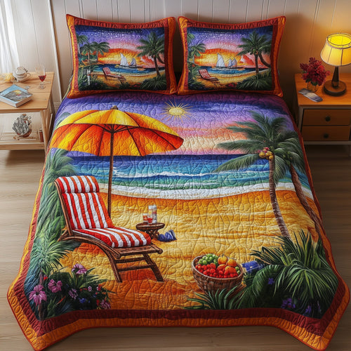 Harmony Beach Vibe 3-Piece Quilted Bedding Set GFTONL3890