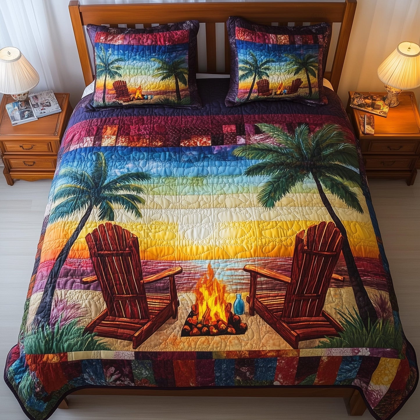 Harmony Beach Vibe 3-Piece Quilted Bedding Set GFTONL3891