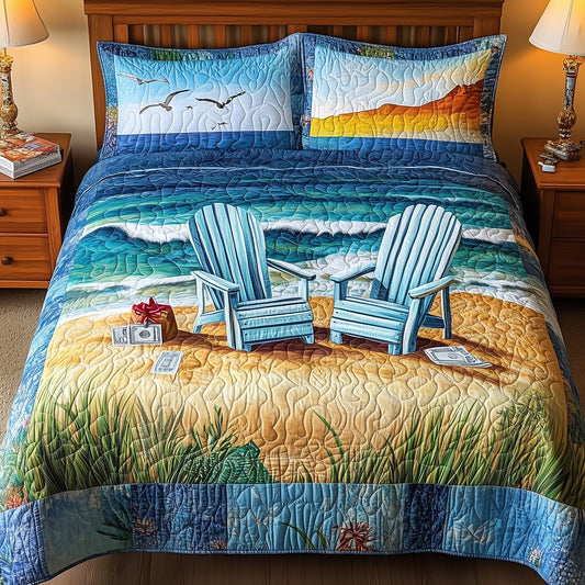 Beach Vibe 3-Piece Quilted Bedding Set GFTONL3907