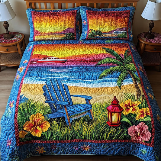Beach Vibe 3-Piece Quilted Bedding Set GFTONL3909