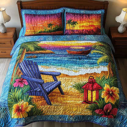 Beach Vibe 3-Piece Quilted Bedding Set GFTONL3911