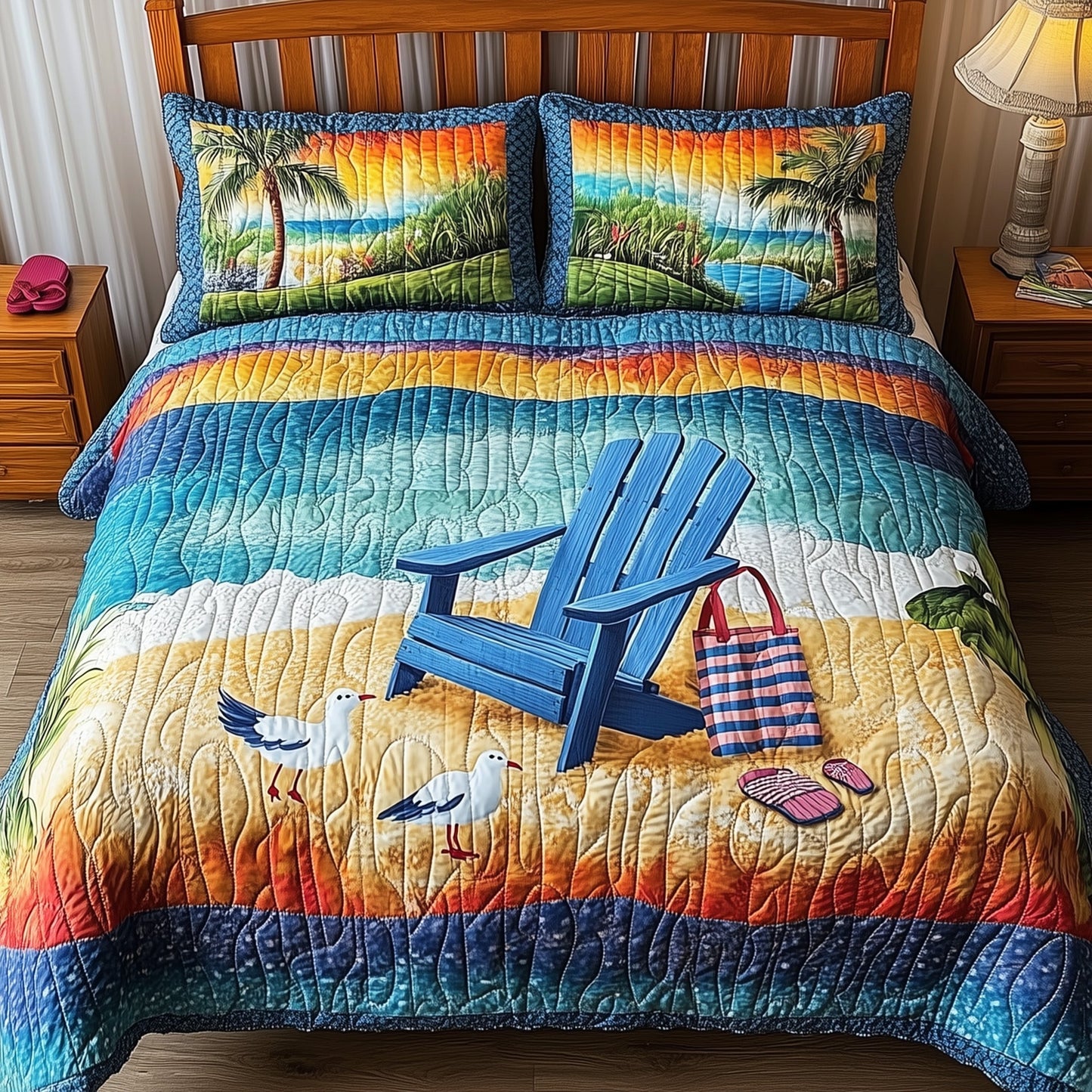 Summer Is Calling 3-Piece Quilted Bedding Set GFTONL3917