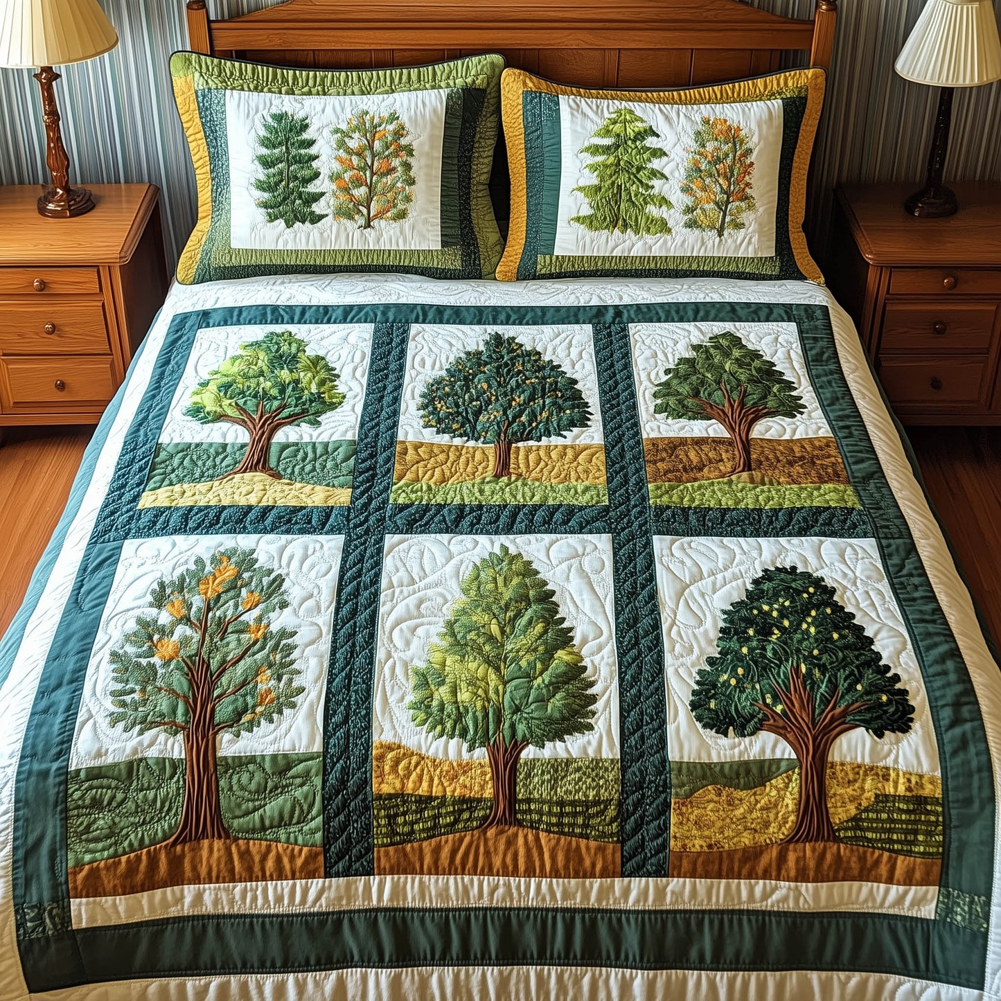 Nature Charm 3-Piece Quilted Bedding Set GFTONL3936