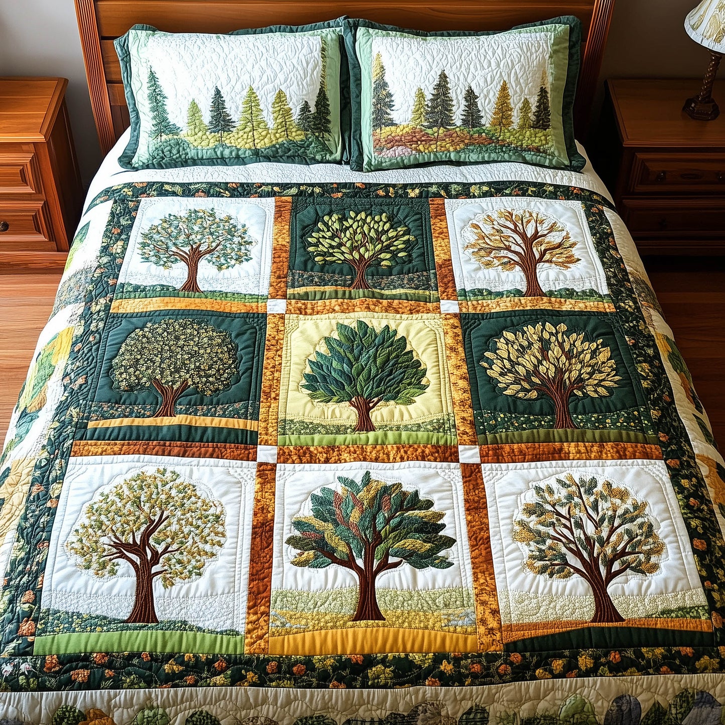 Forest Charm 3-Piece Quilted Bedding Set GFTONL3937