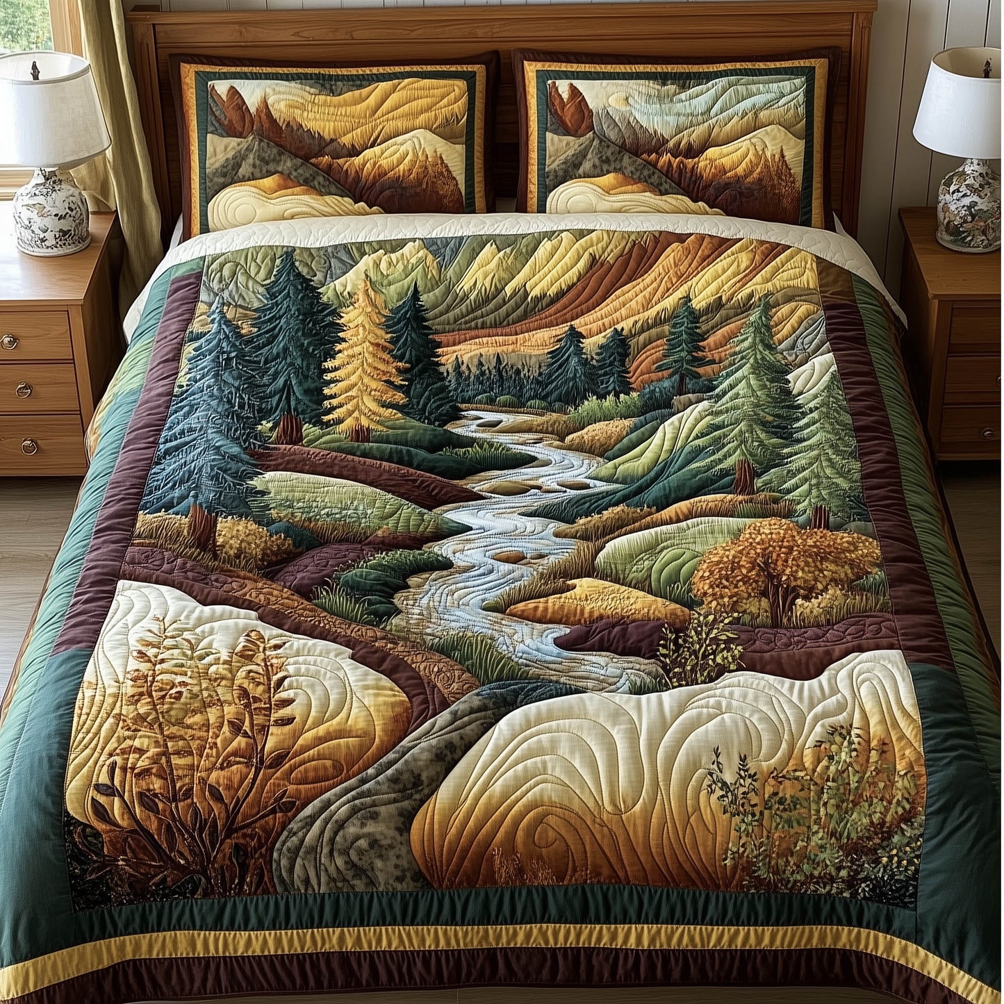Harmony Flow 3-Piece Quilted Bedding Set GFTONL3943