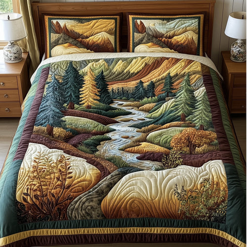 Harmony Flow 3-Piece Quilted Bedding Set GFTONL3943