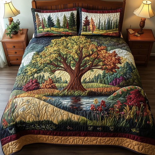 Harmony Forest 3-Piece Quilted Bedding Set GFTONL3948
