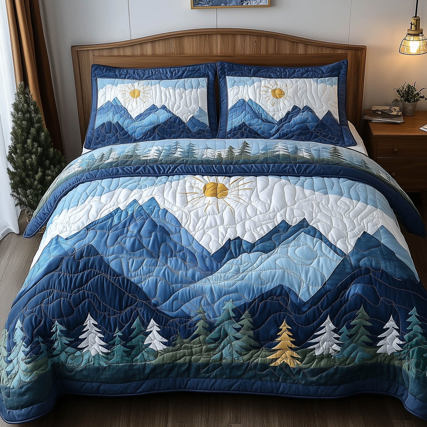 Forest Soul 3-Piece Quilted Bedding Set GFTONL3955