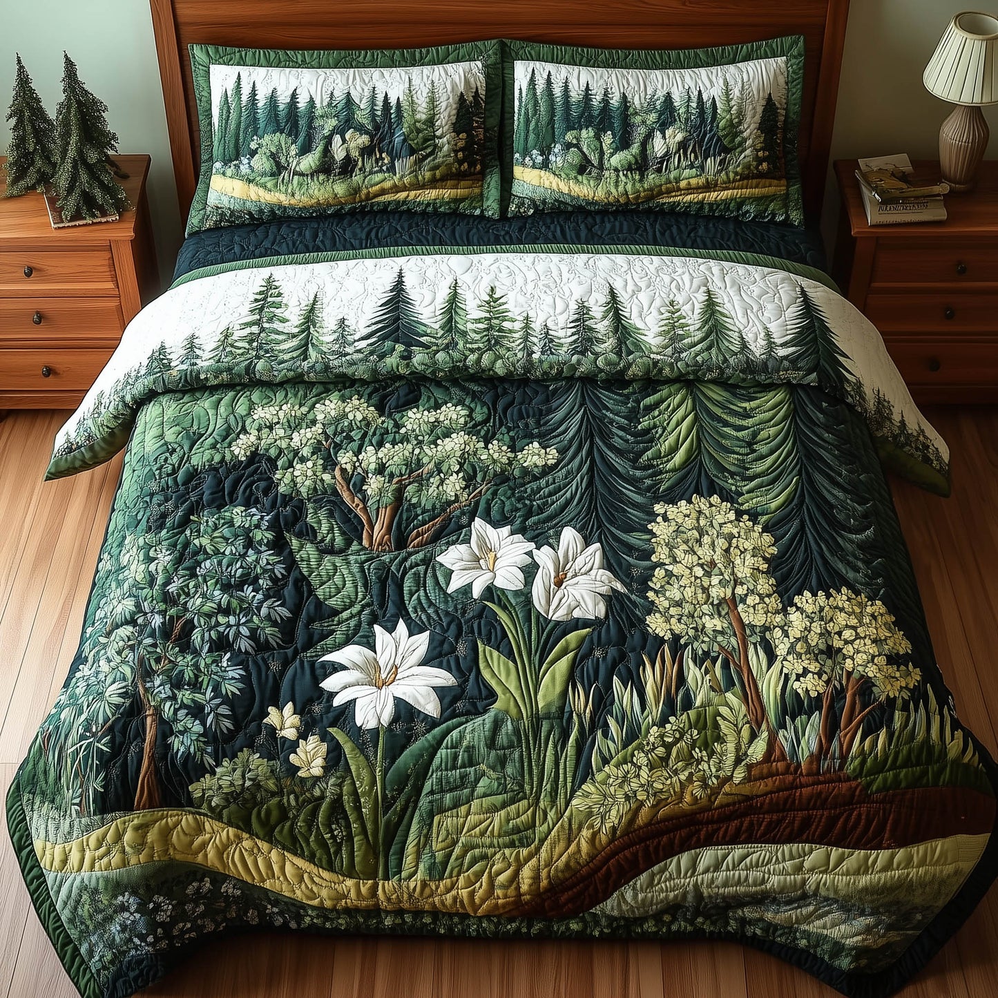 Forest Soul 3-Piece Quilted Bedding Set GFTONL3958