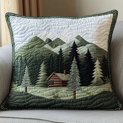 Misty Forest Mountain Quilted Pillow Case GFTONL3967