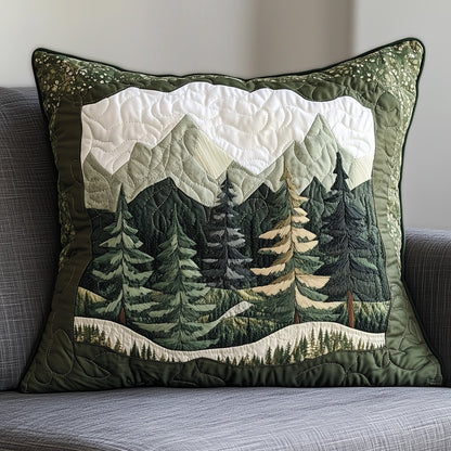 Misty Forest Mountain Quilted Pillow Case GFTONL3971