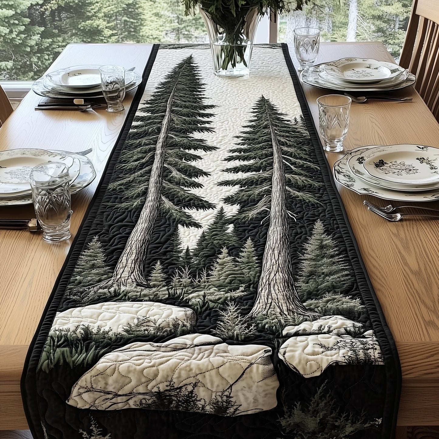 Forest Vibe Quilted Table Runner GFTONL3976