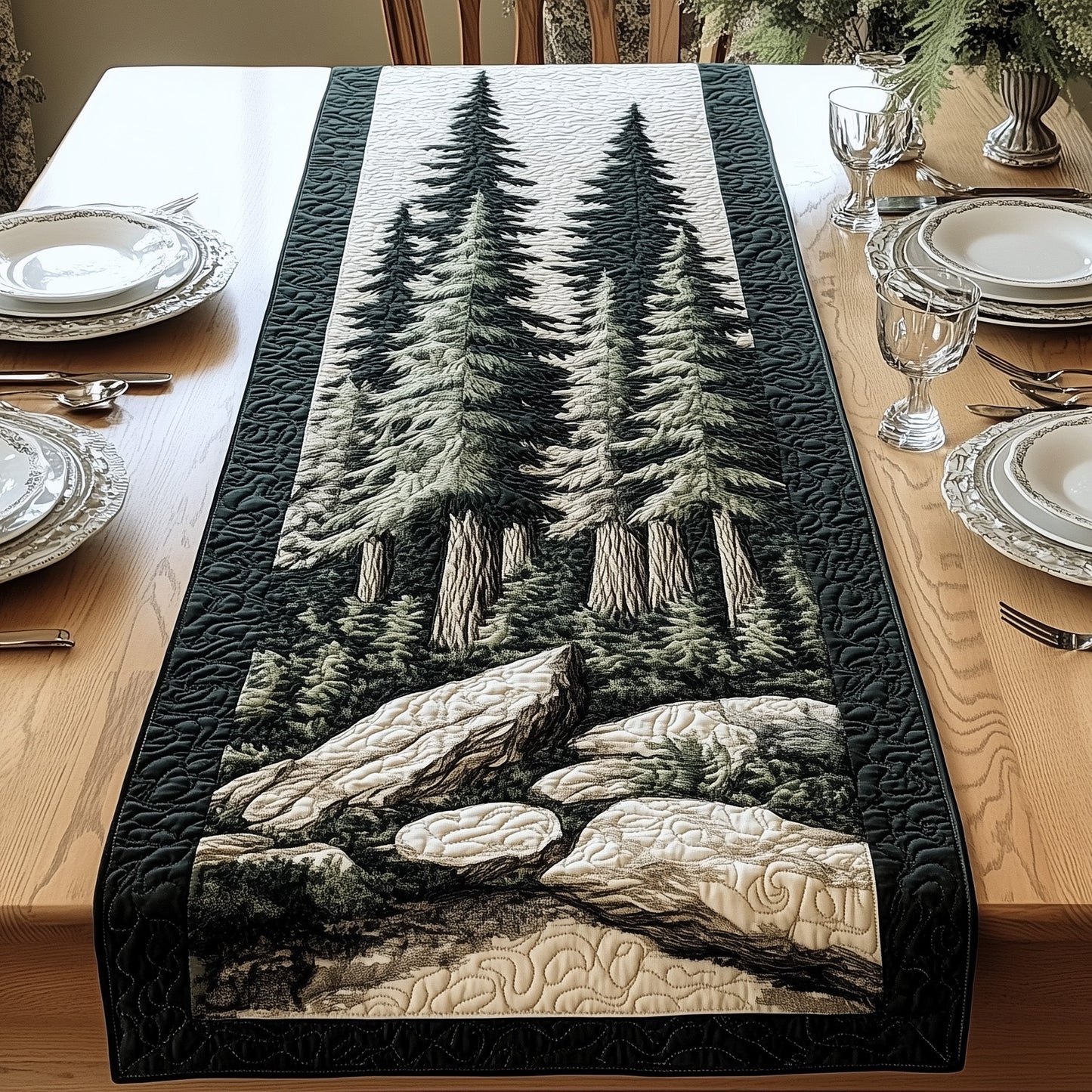 Forest Vibe Quilted Table Runner GFTONL3978