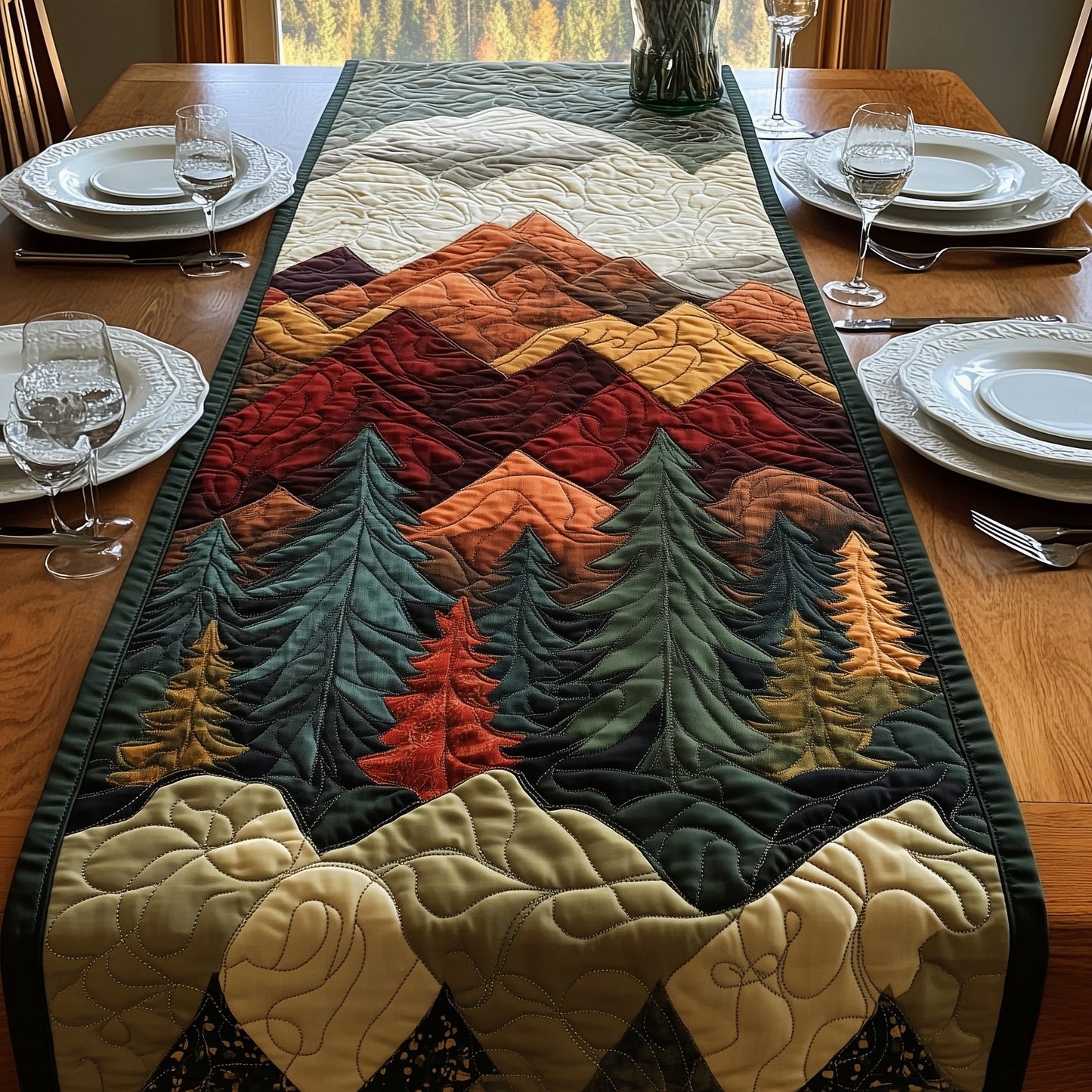 Forest Vibe Quilted Table Runner GFTONL3980