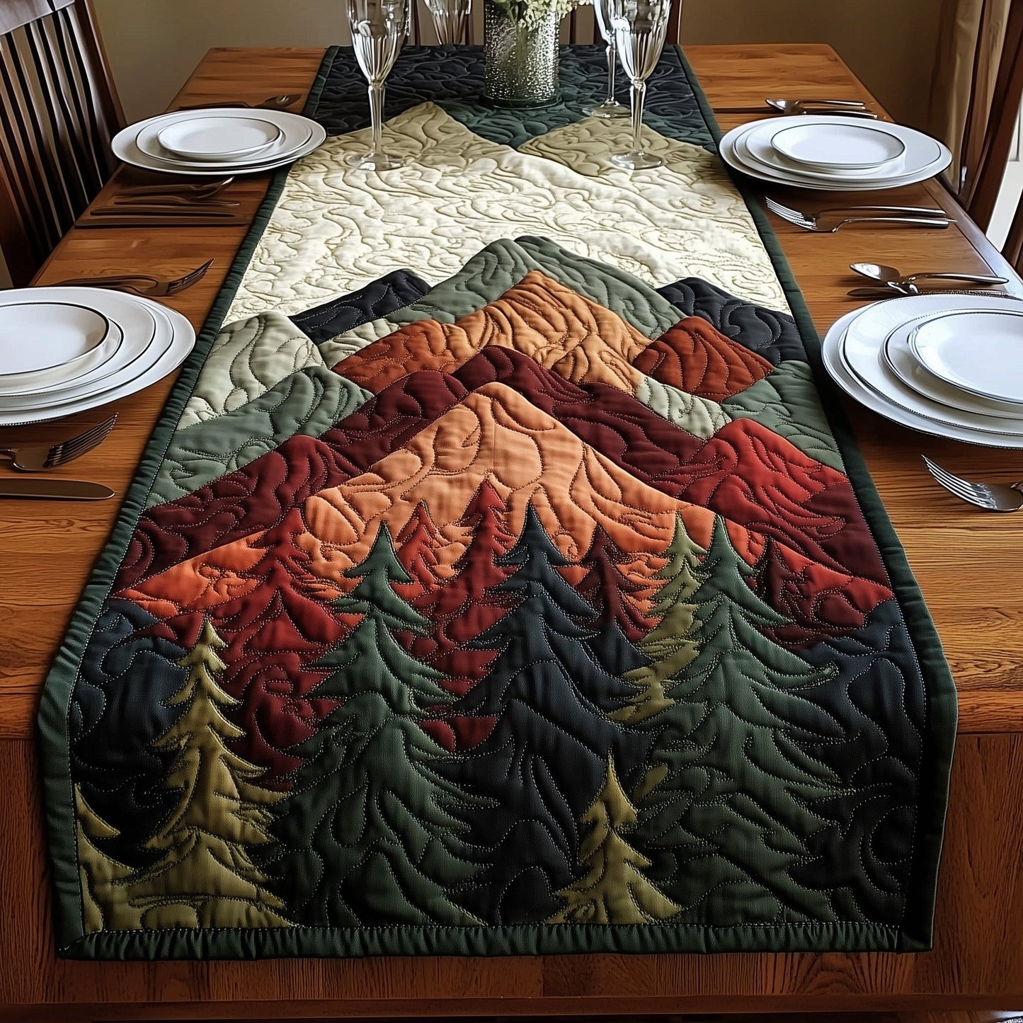 Forest Vibe Quilted Table Runner GFTONL3985