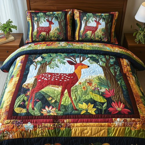 Wonder Woodland  3-Piece Quilted Bedding Set GFTONL4013