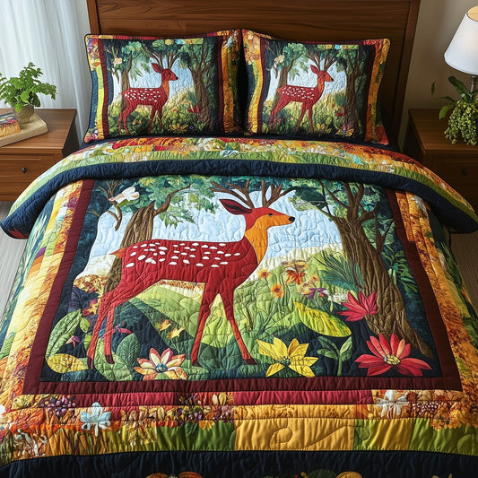 Wonder Woodland  3-Piece Quilted Bedding Set GFTONL4013