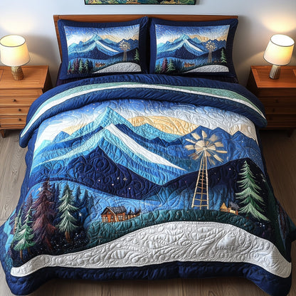 Windmill In Stillness 3-Piece Quilted Bedding Set GFTONL4030