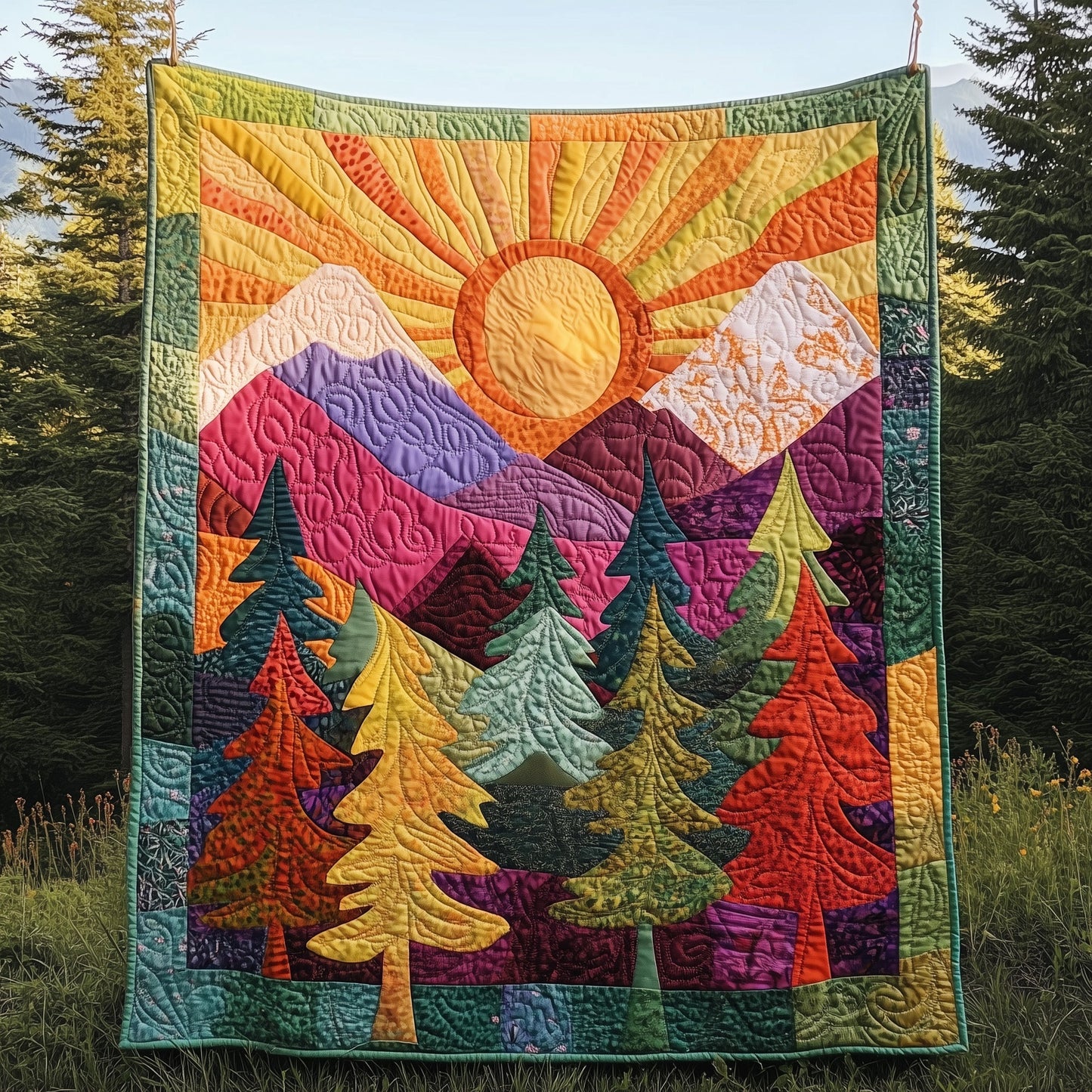 Sunshine Forest Quilted Blanket GFTONL4034