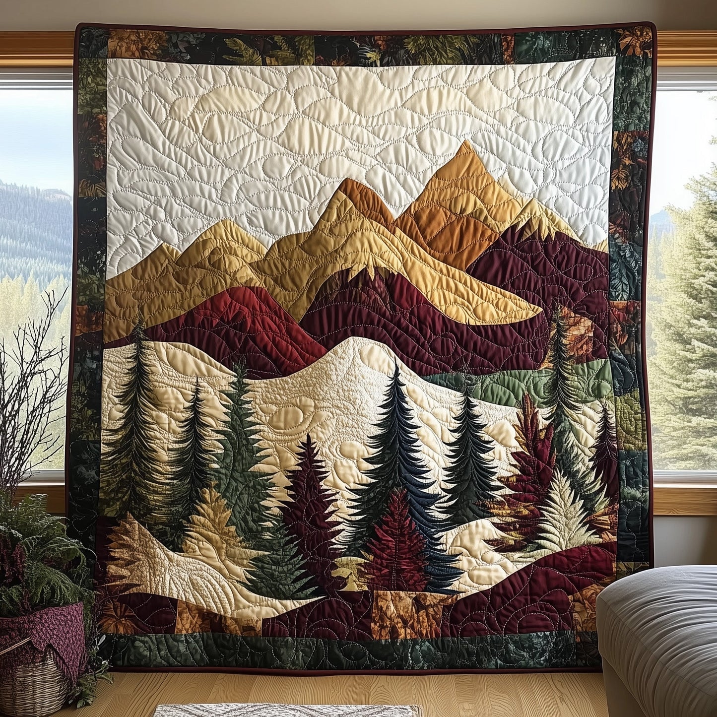 Peaceful Mountain Quilted Blanket GFTONL4038