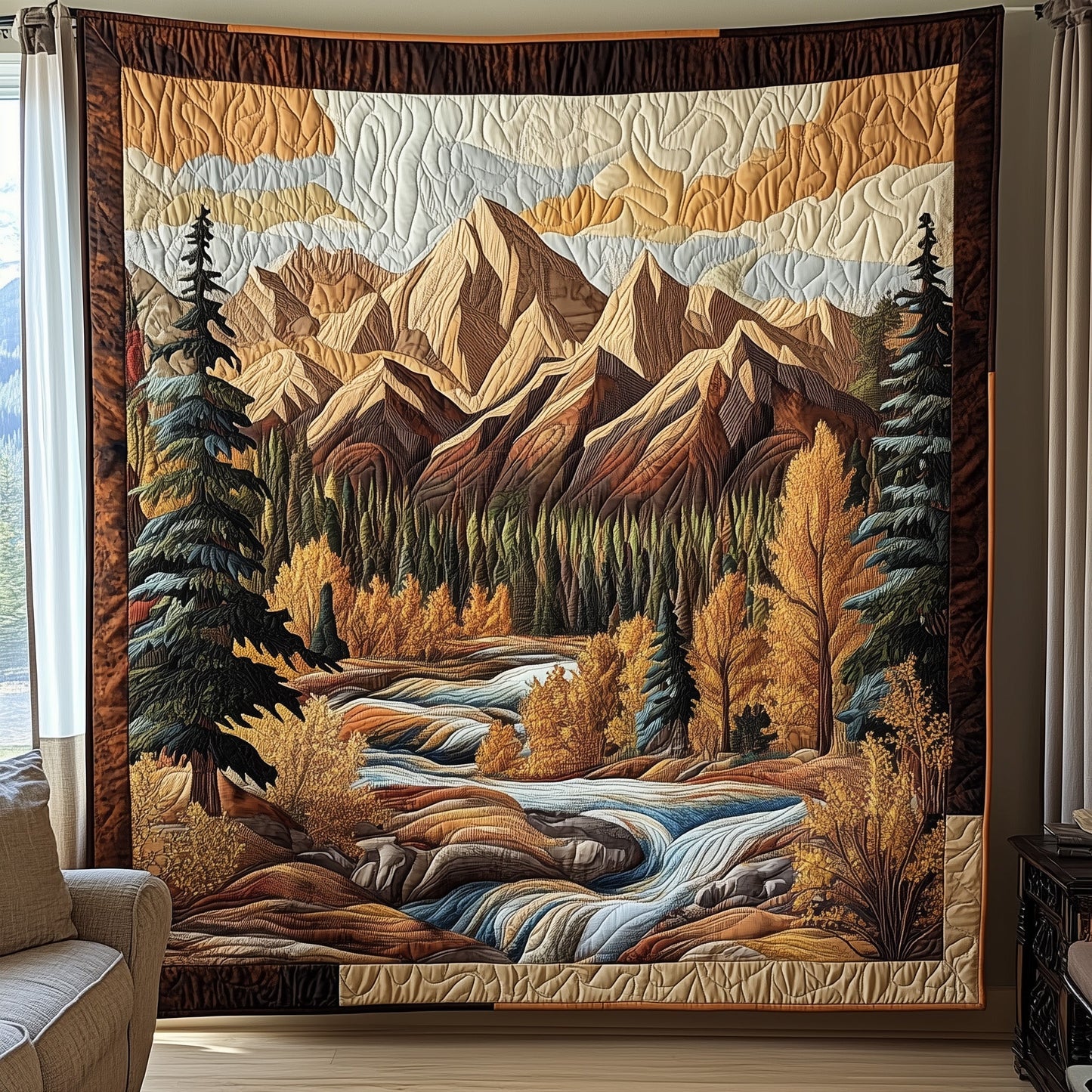 Earthy Forest Quilted Blanket GFTONL4045
