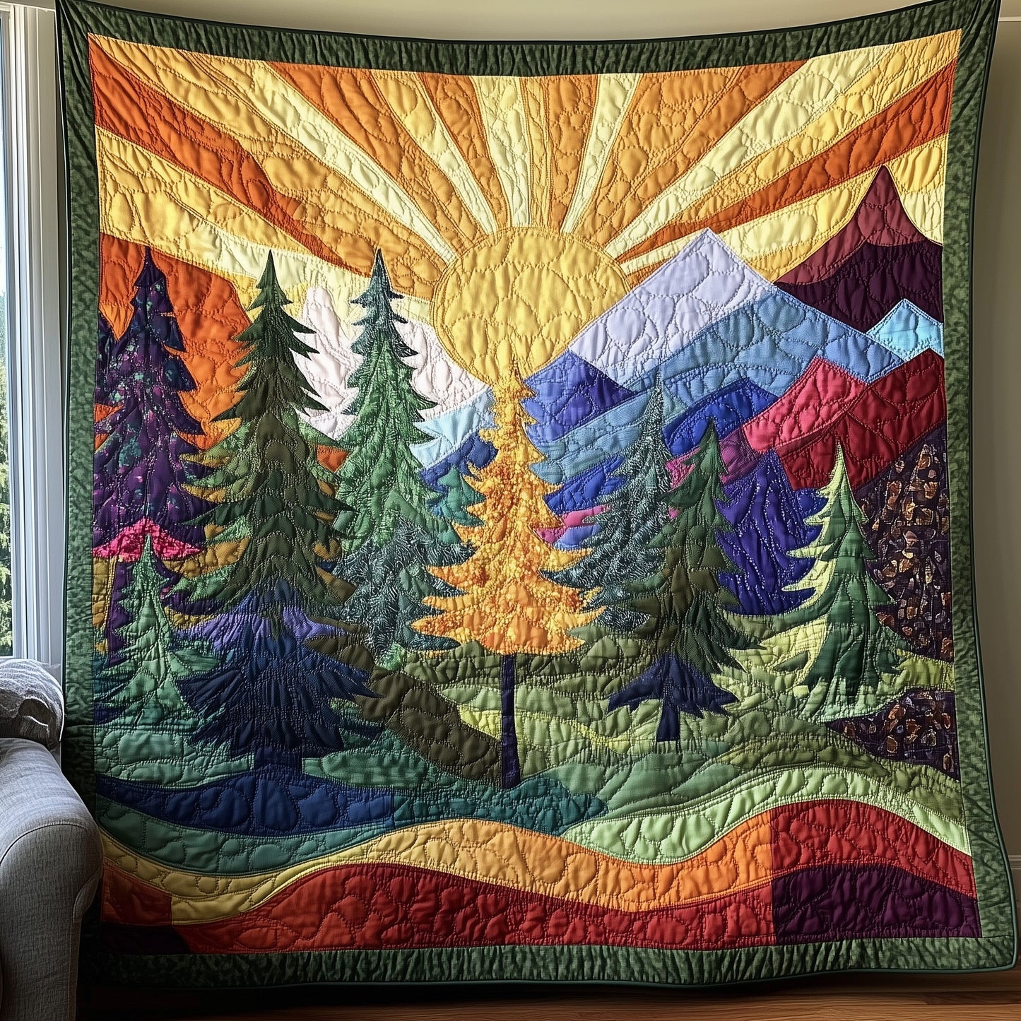 Sunshine Forest Quilted Blanket GFTONL4055