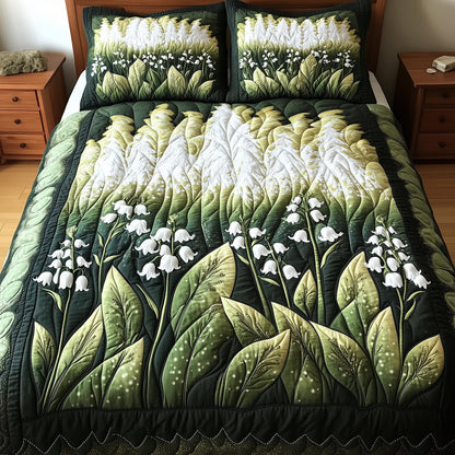 Lily Of The Valley 3-Piece Quilted Bedding Set GFTONL4059