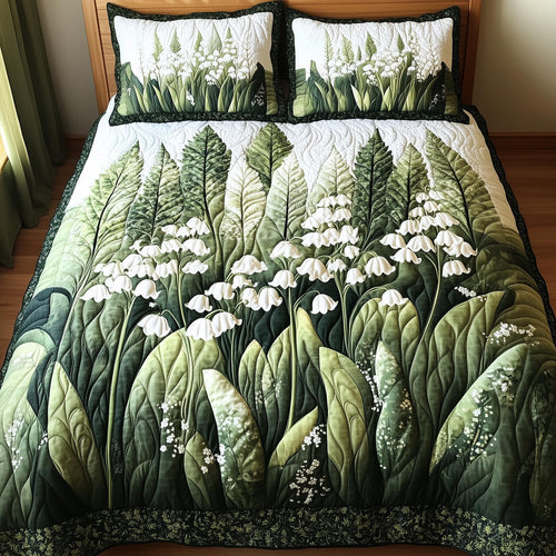 Lily Of The Valley 3-Piece Quilted Bedding Set GFTONL4062