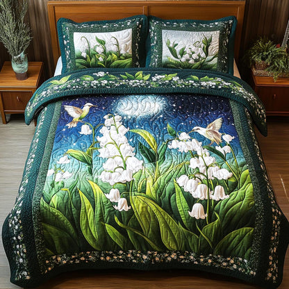 Lily Hummingbird 3-Piece Quilted Bedding Set GFTONL4068