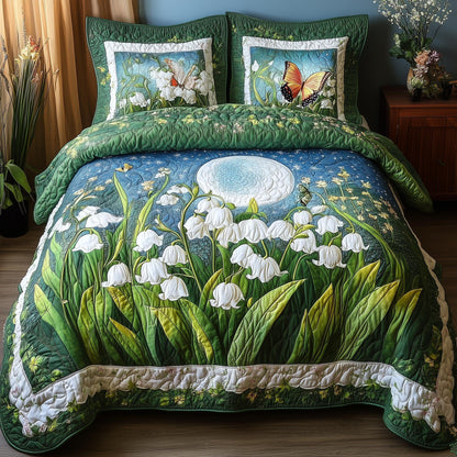 Lily Butterfly 3-Piece Quilted Bedding Set GFTONL4069
