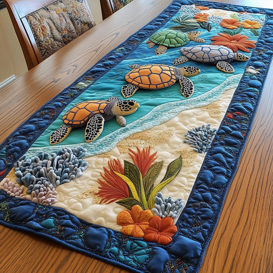 Tropical Turtles Quilted Table Runner GFTONL4086