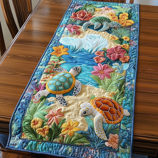 Joyful Turtles Quilted Table Runner GFTONL4087
