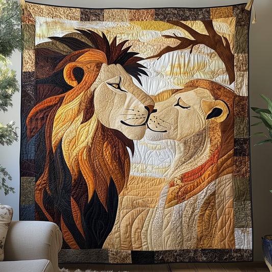 Lion And Lioness Quilted Blanket GFTONL4099
