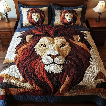 Roarbreaker Lion 3-Piece Quilted Bedding Set GFTONL4110