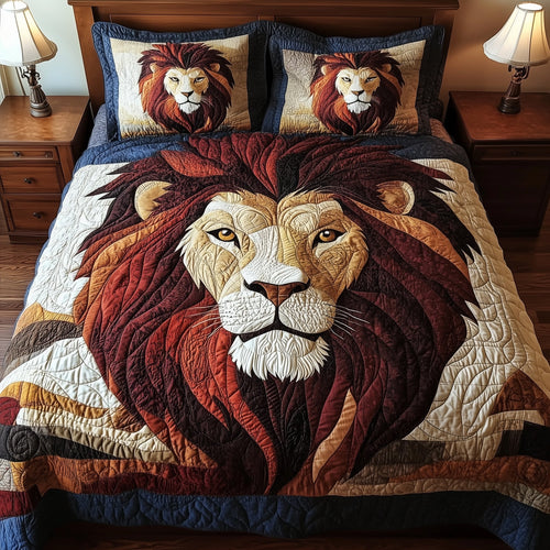Roarbreaker Lion 3-Piece Quilted Bedding Set GFTONL4110