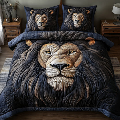 Valor Lion King 3-Piece Quilted Bedding Set GFTONL4115