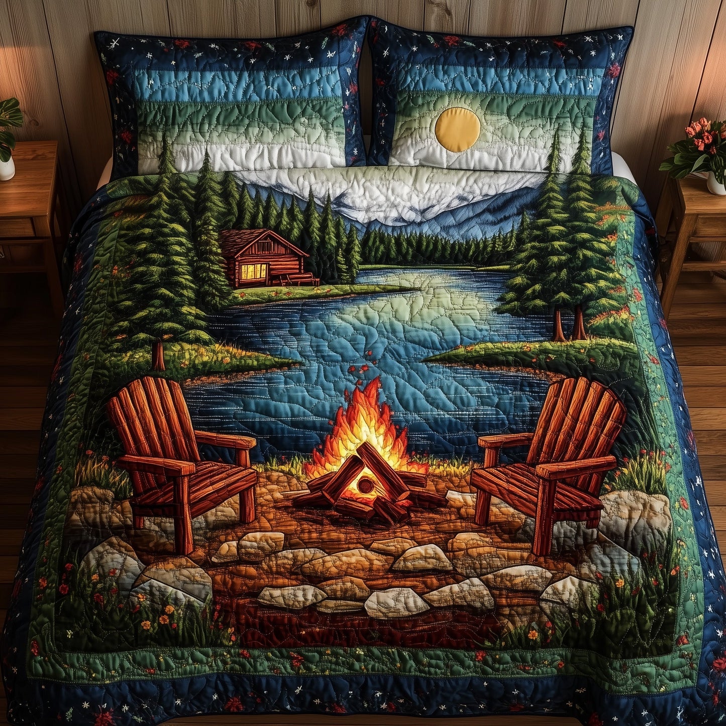 Cozy Retreat 3-Piece Quilted Bedding Set GFTONL4124