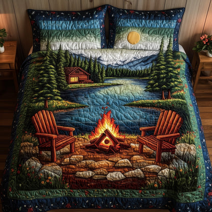 Cozy Retreat 3-Piece Quilted Bedding Set GFTONL4124