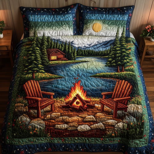 Cozy Retreat 3-Piece Quilted Bedding Set GFTONL4124