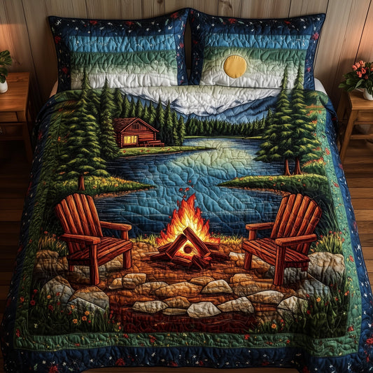 Cozy Retreat 3-Piece Quilted Bedding Set GFTONL4124