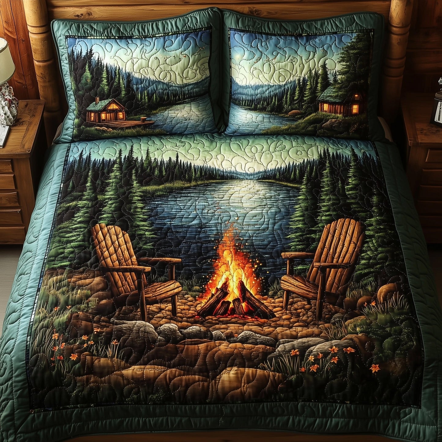 Forest Joy 3-Piece Quilted Bedding Set GFTONL4127