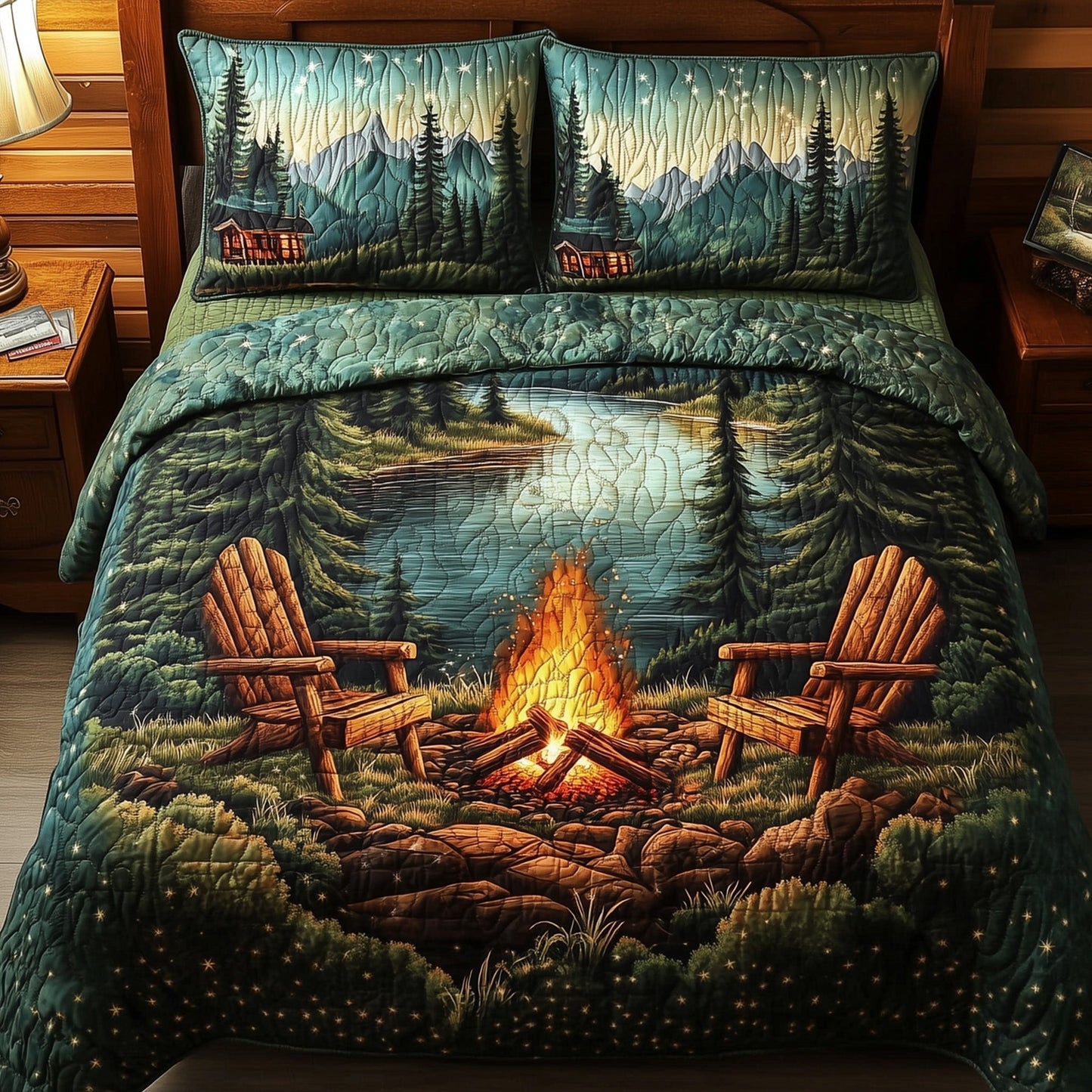 Nature Retreat  3-Piece Quilted Bedding Set GFTONL4128