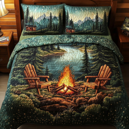 Nature Retreat  3-Piece Quilted Bedding Set GFTONL4128