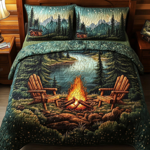 Nature Retreat  3-Piece Quilted Bedding Set GFTONL4128