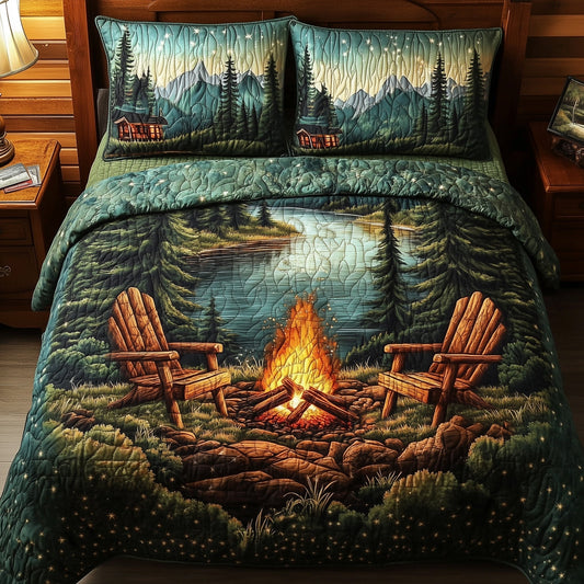 Nature Retreat  3-Piece Quilted Bedding Set GFTONL4128
